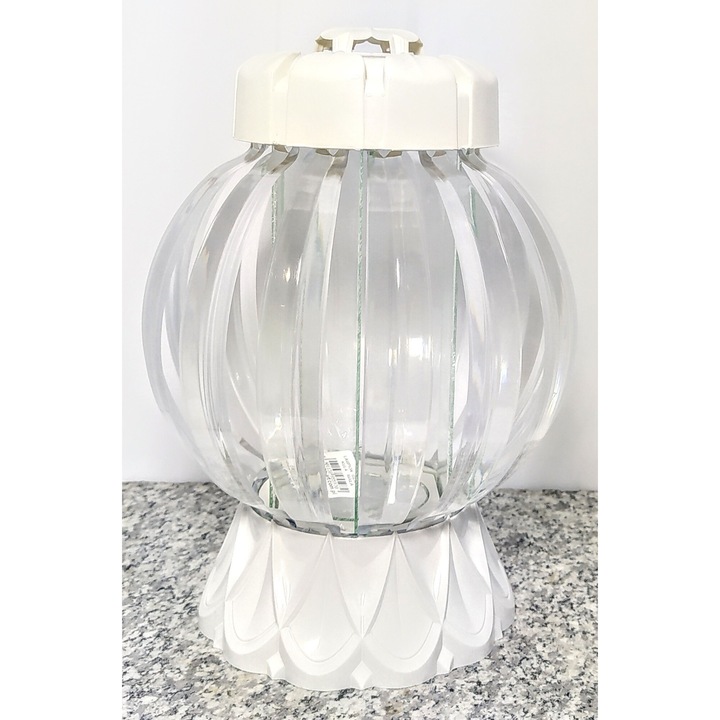 Átlátszó lámpás, Lamp-Art, gömb alakú, 33x24x24cm, 3 darabos szett