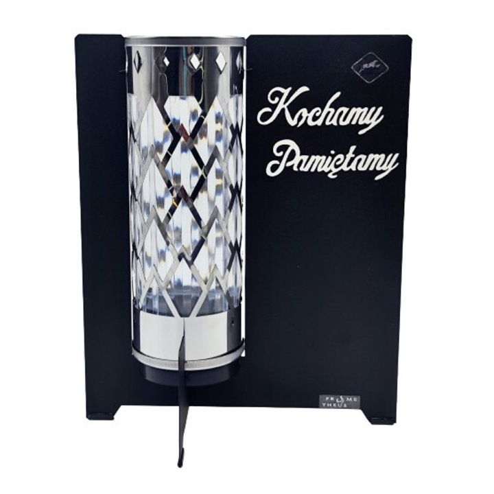 Dekoratív fém lámpa Paris, Lamp-Art, modern design, ezüst, 22,5x28,5x15,5cm