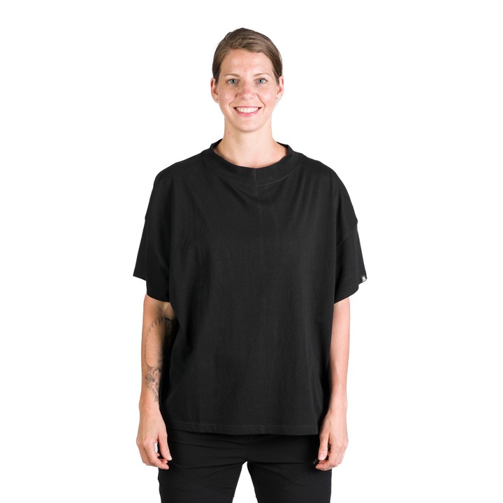 Tricou oversize din bumbac femei Judy, Negru
