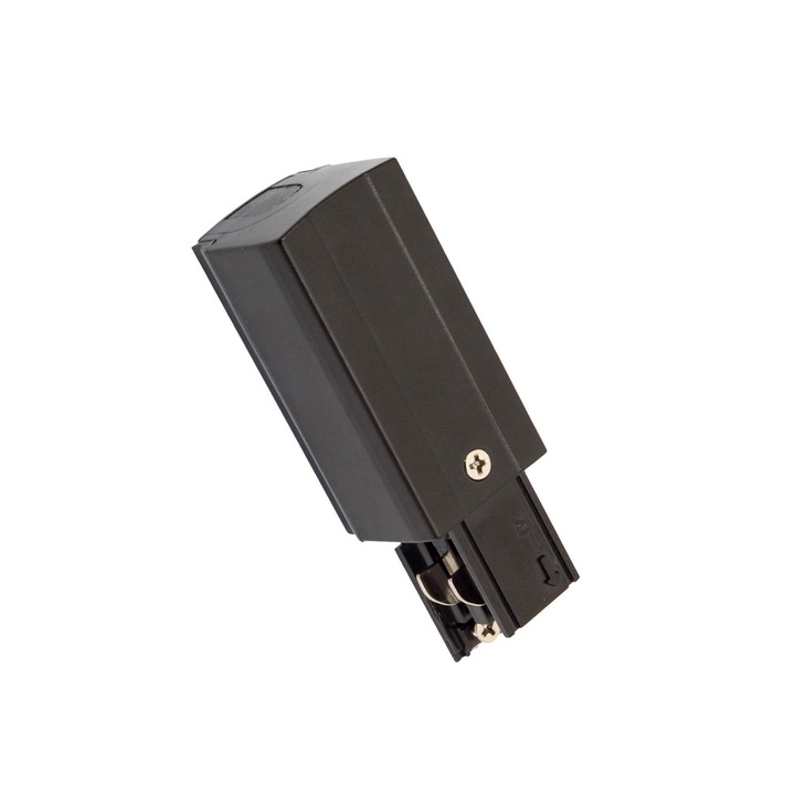 Conector de capat/alimentare pentru sina monofazata, Spectrum LED SPS 2, negru, IP20, 230V