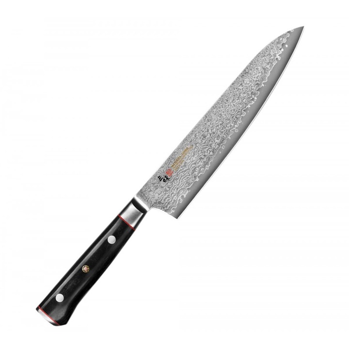 Cutit de bucatar, Mcusta, Zanmai Classic Pro Zebra, Otel, 21 cm, 33 straturi, Argintiu/Negru