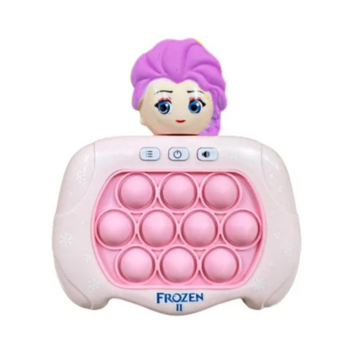 Joc interactiv Pop-It Consola, antistres, cu sunete si lumini, Frozen 2 Mov, SALLMA®