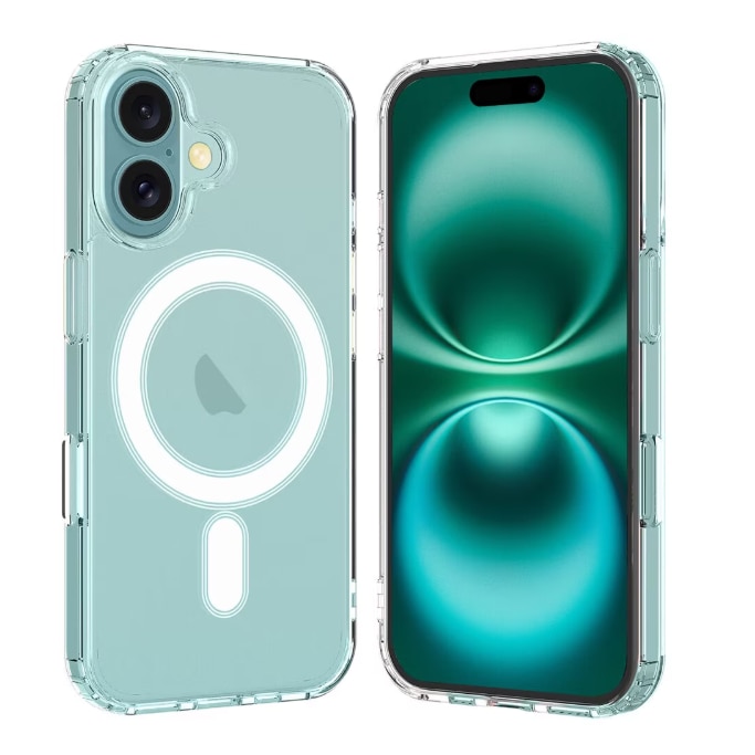 Husa protectie Mat-Tech compatibila cu iPhone 16, MagSafe, Protectie Camera, Colturi anti-soc, Decupaje Precise, Rezistenta la impact, Transparenta