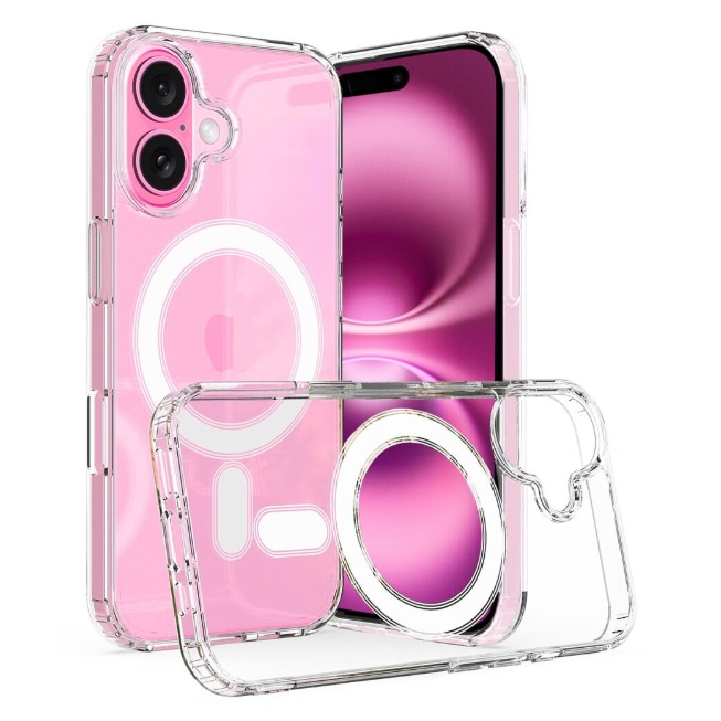 Husa protectie Mat-Tech compatibila cu iPhone 16, MagSafe, Protectie Camera, Colturi anti-soc, Decupaje Precise, Rezistenta la impact, Transparenta