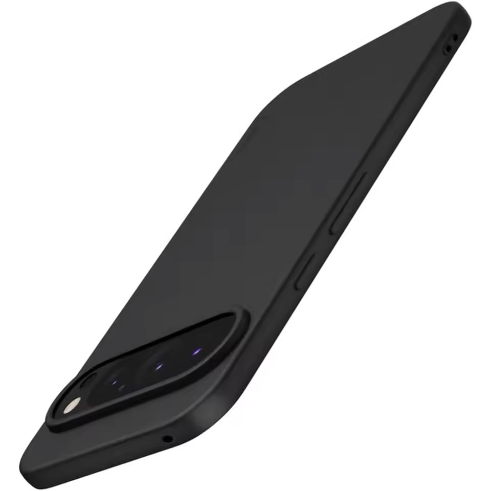 Husa protectie compatibila cu Google Pixel 9 / Pixel 9 Pro, Silicon Flexibil Mat, Protectie Camera, Margini Ridicare pentru protectie ecran, Negru