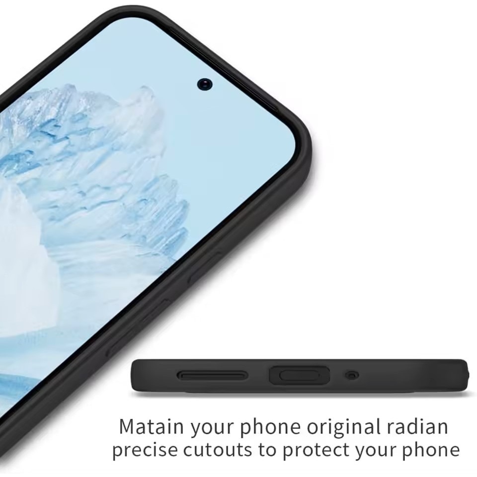 Husa protectie compatibila cu Google Pixel 9 / Pixel 9 Pro, Silicon Flexibil Mat, Protectie Camera, Margini Ridicare pentru protectie ecran, Negru