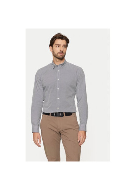 Мъжка риза, Jack and Jones, 304372926, Памук/Полиестер, Сив, Сив
