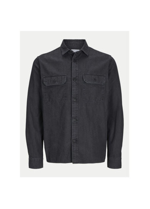 Férfi ing, Jack and Jones, 304783180, Biopamut/Pamut, Fekete, Fekete