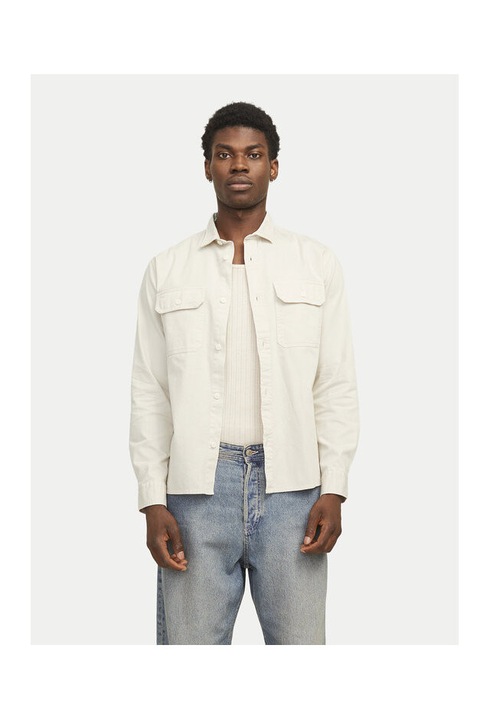 Férfi ing, Jack and Jones, 304783203, Biopamut/Pamut, Bézs, Bézs