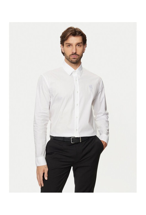 Karl Lagerfeld ferfi ing, pamut, feher, Fehér