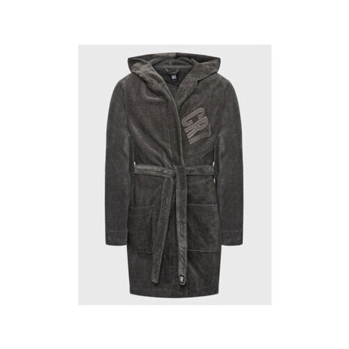 Halat de baie pentru barbati, CR7 Cristiano Ronaldo, design cu gluga, gri