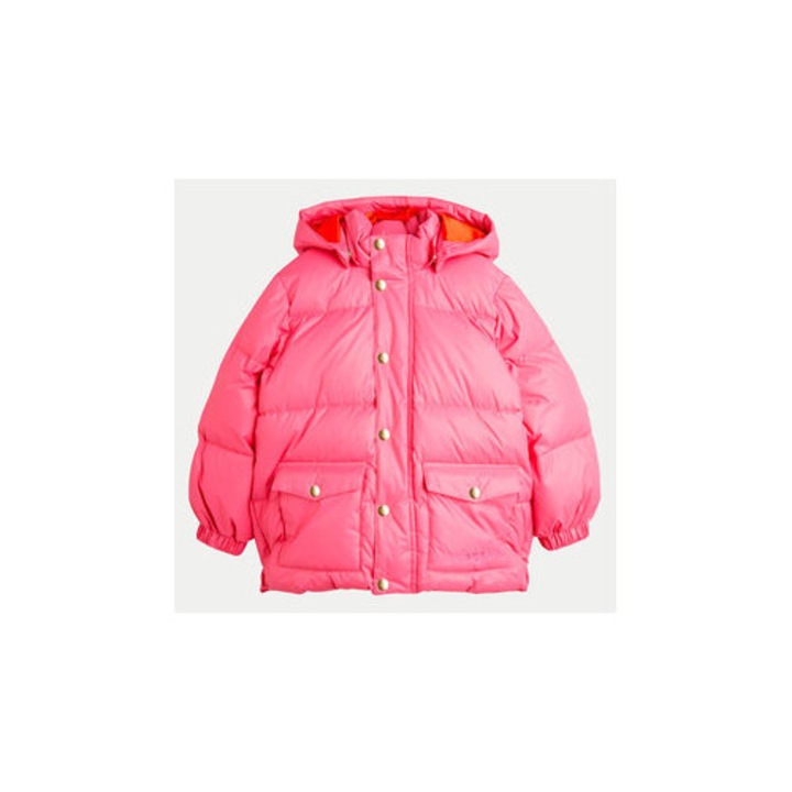 Geaca fete, Mini Rodini, 304157653, Poliester reciclat, Roz, Roz, 80-86 CM