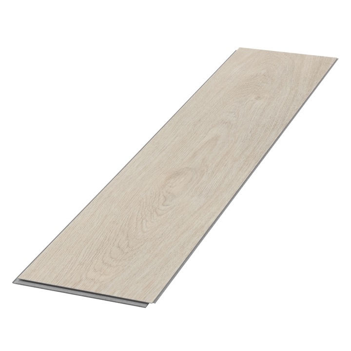 PVC vinil padló, 1,56 m²/20 csempe, világosbarna, vízálló, Click rendszer, 61 cm x 12,8 cm, vastagság 4,2 mm, csúszásmentes, vízálló