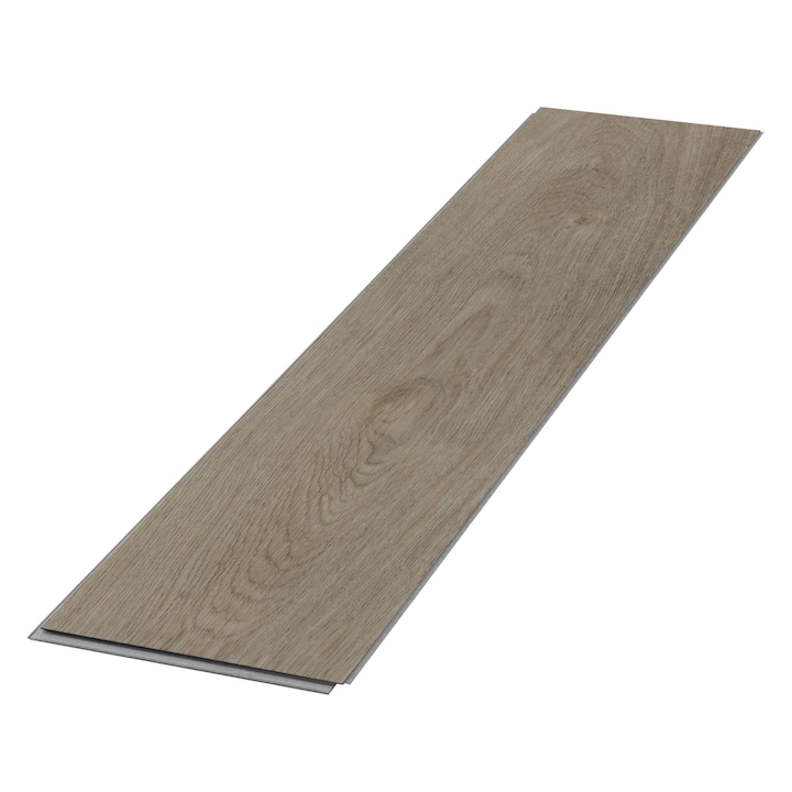 PVC vinil padló, 1,56 m²/20 csempe, sötétbarna, vízálló, Click rendszer, 61 cm x 12,8 cm, vastagság 4,2 mm, csúszásmentes, vízálló