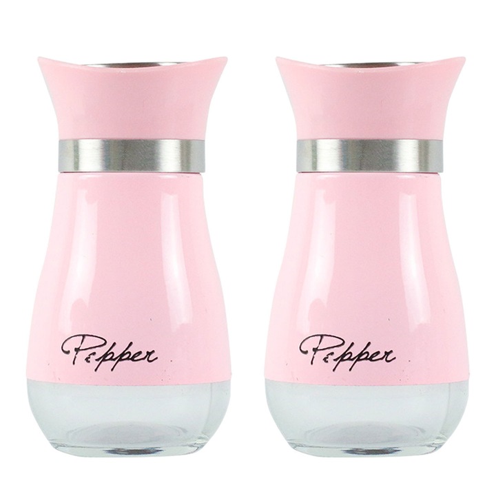 Set rasnite si dozatoare condimente Rustic Decor, inox, design refillabil, rezistent la masina de spalat, 1 set