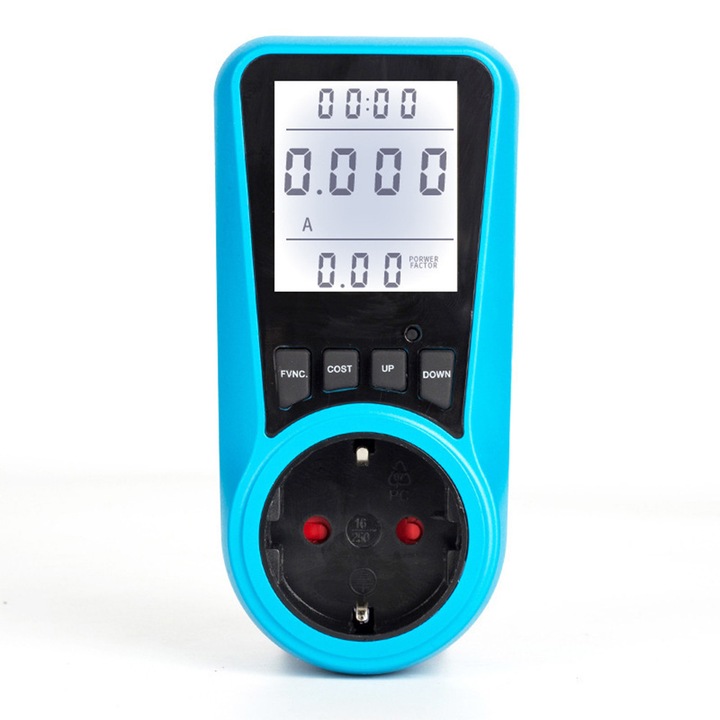 Измервател на мощност, монитор за консумация на енергия, монитор за консумация на електроенергия с високоточен токов сензор и натрупано време за наблюдение в реално време на уреди (ЕС)