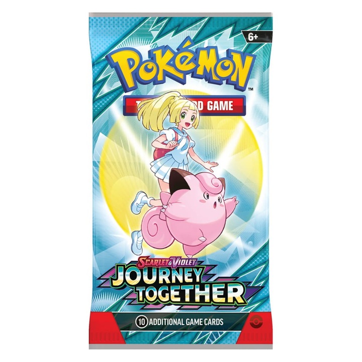 Extensie de joc Pokemon TCG, Journey Together Booster, 10 carti, limba engleza