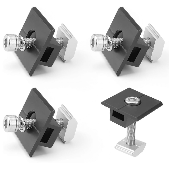 Cleme pentru panouri solare Enforose, design Z, aluminiu rezistent la coroziune, set de montare pentru diverse suprafete