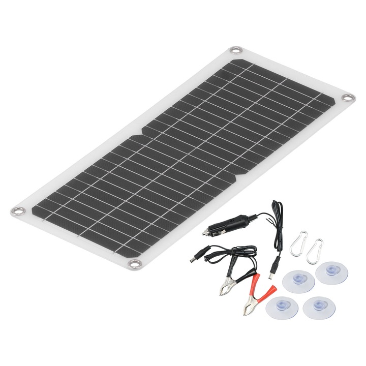 HERUSI 10W 12V monokristályos hordozható USB napelem