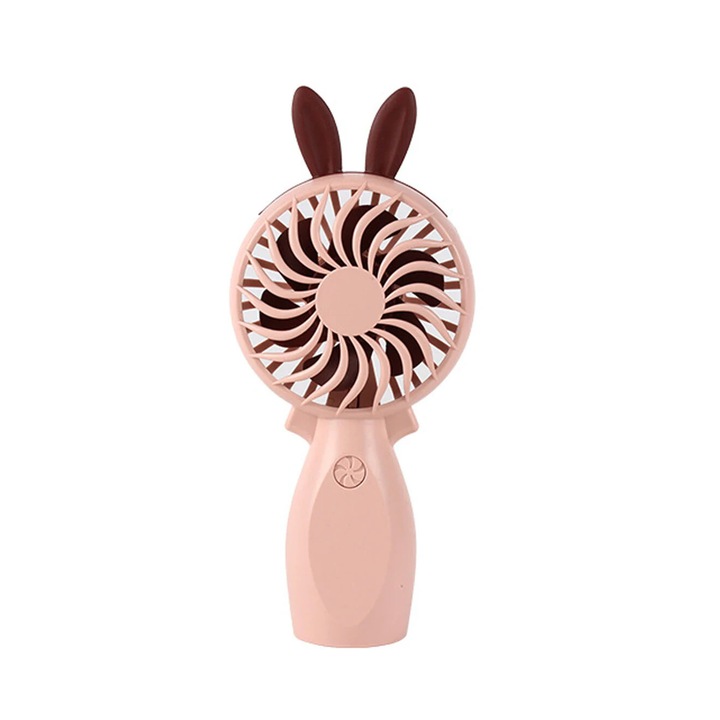Ventilator Mini Portabil Enforose, Design Catelus, Reincarcabil USB, Usor, Compact