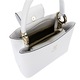 Geanta din piele naturala cu maner B-8950 119, Alb Alb