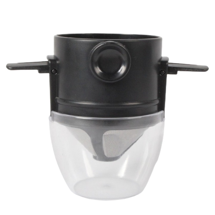Многократна кафеварка за приключенци в движение, преносима кафеварка с топлоустойчиви дръжки за безопасно боравене, филтър с двойна мрежа осигурява чист вкус на кафе, подходящ за къмпинг, туризъм и офис употреба