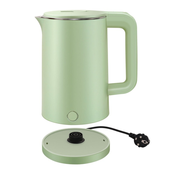 Fierbator electric portabil Enforose, capacitate 2.3 litri, interior din otel inoxidabil, design cu gura larga, protectie impotriva fierberii uscate