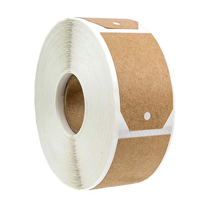 Természetes barna kraft öntapadós címkék 1.15x2 hüvelyk, 300 db-os szett