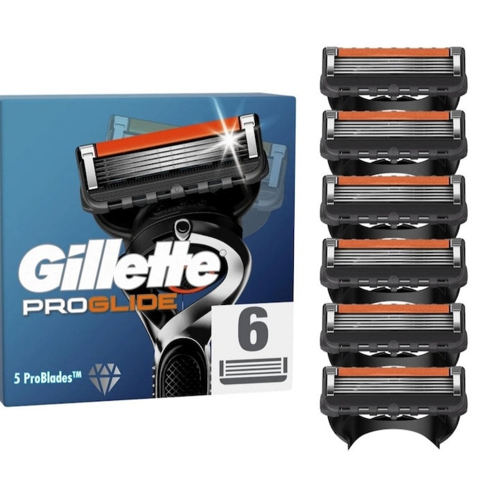 Gillette Fusion ProGlide Manuális borotvautántöltők, 6 db