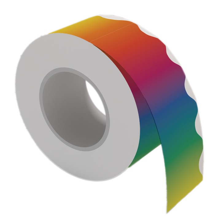 Ribona decorativa eleganta, Enforose, set 20m, gradient curcubeu, autoadeziva, hartie de calitate superioara