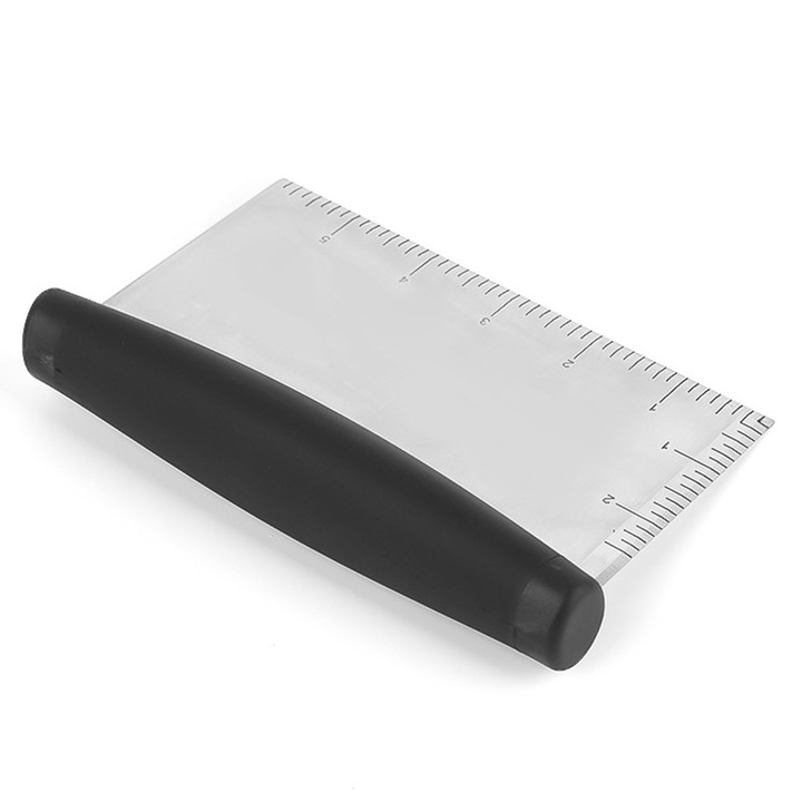 Racleta multifunctionala pentru aluat inox maner ergonomic 20x10cm