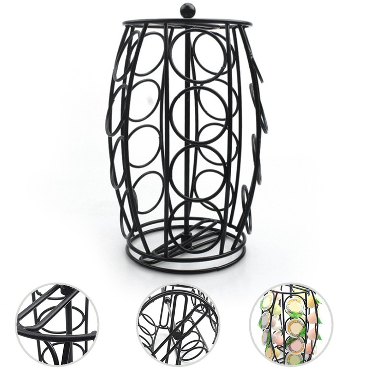 Елегантен органайзер за кафе капсули за домашен офис, основен декор за кафе станция, спестяващи място аксесоари за кафе за безпорядък на плота