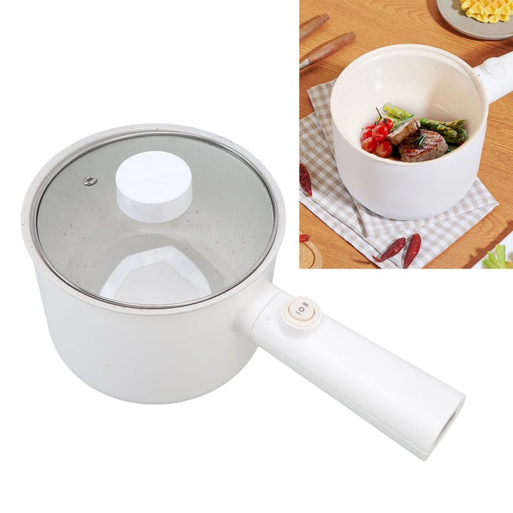 Oala electrica multifunctionala 1.8L ceramica glazurata neagra 220V