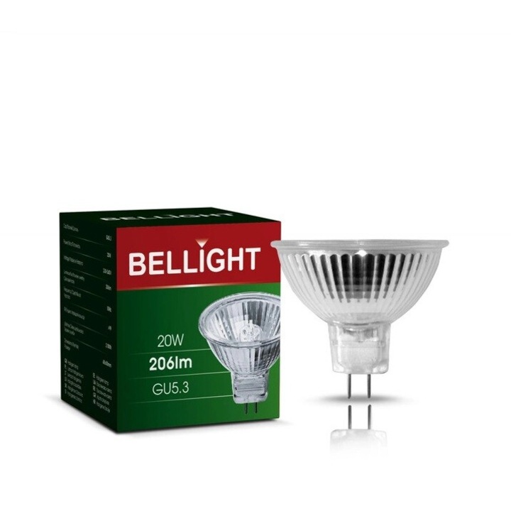 Bec halogen MR16 BELLIGHT 230V 20W, clasic, clasa G