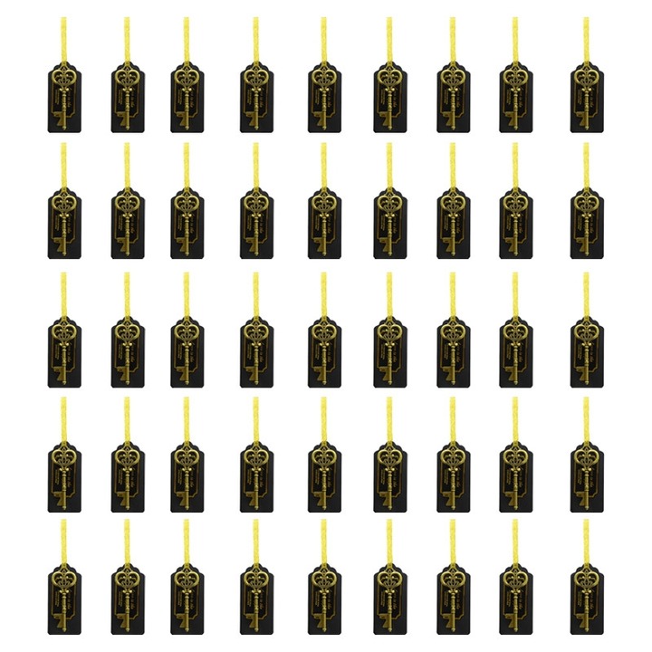 Комплект от 50 броя отварачки за бутилки със златни ключове за сватбено тържество, надеждно качество от цинкова сплав с изящна изработка, издръжлив и модерен външен вид, лесен за използване и идеален за декорация на булчински душ