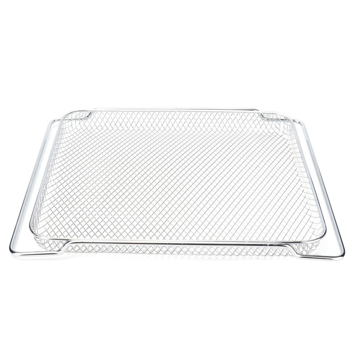 Cos de aer cald din otel inoxidabil pentru Smart XL Air Fry Oven, accesorii cu rafturi detasabile, design plasa pentru incalzire uniforma, 36x30cm Enforose