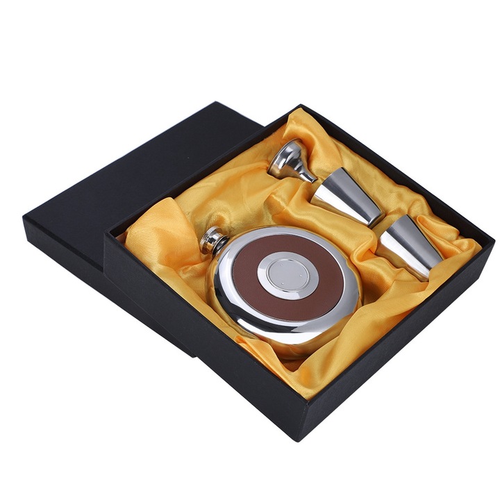 Plosca rotunda, Enforose, rezistent la rugina, etans, include 2 cani si palnie, 150 ml