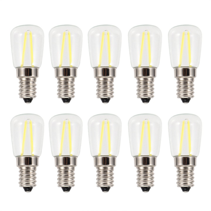 10 db E14 1.5W hideg fehér 110V szabályozható LED izzó készlet 50x50mm
