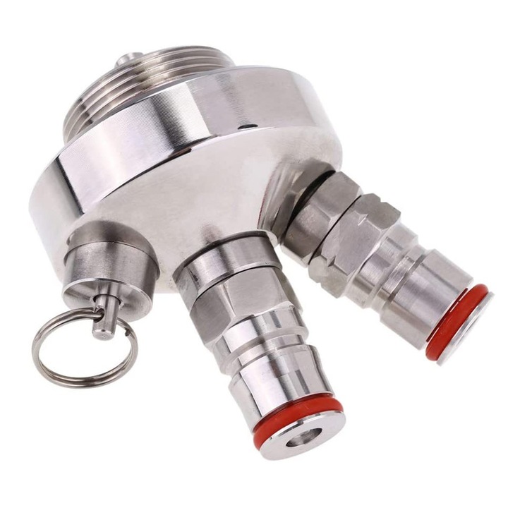 Dispenser bere inox, mini butoi, argintiu, 7.8x5.5cm