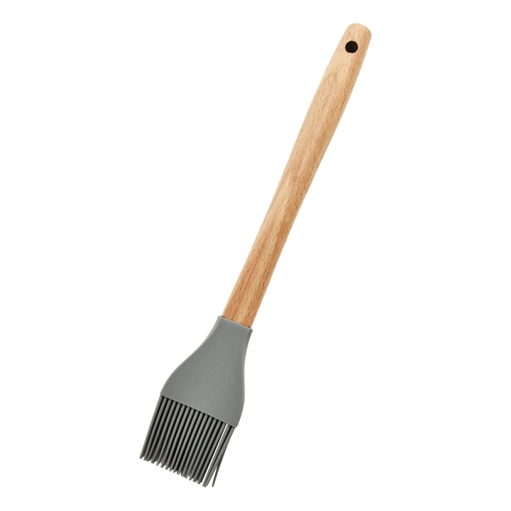 YANYXR szilikon és fa ecset, levehető, 25x5x2cm, főzéshez és grillezéshez