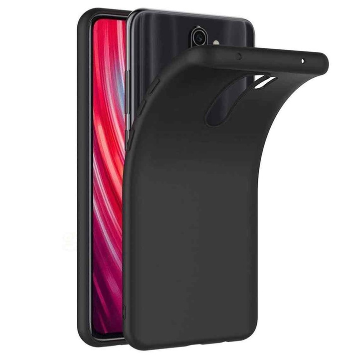Husa pentru Xiaomi Redmi Note 8 Pro, Ultrasubtire, din silicon gel, TPU, 0.3mm, Gekko, Neagra