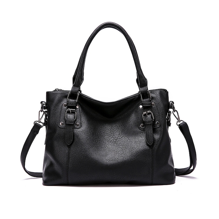 Vintage női táska, nagy kapacitású, PU anyagból