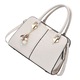 Geanta de dama, capacitate mare, piele PU, design clasic, alb, o marime