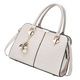 Geanta de dama, capacitate mare, piele PU, design clasic, alb, o marime