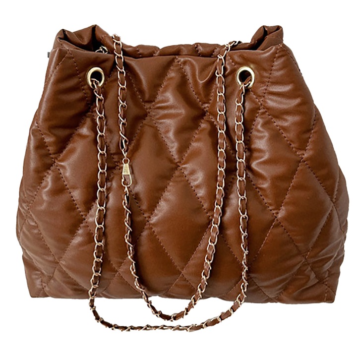 Női válltáska, nagy kapacitású, gyémántmintás, egy méret mindenkinek