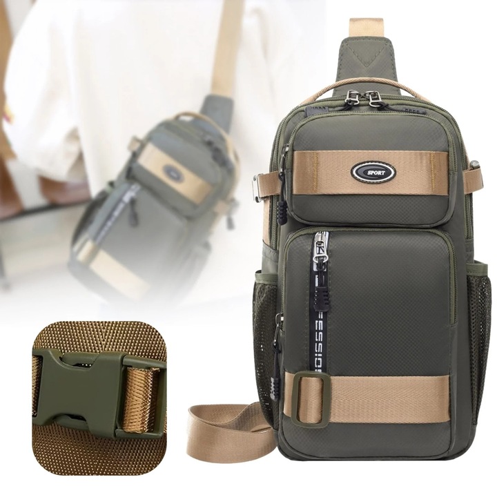 Раница Sling EDC, многофункционален органайзер, 18x8x33см, многоцветна, за мъже, къмпинг, туризъм, колоездене