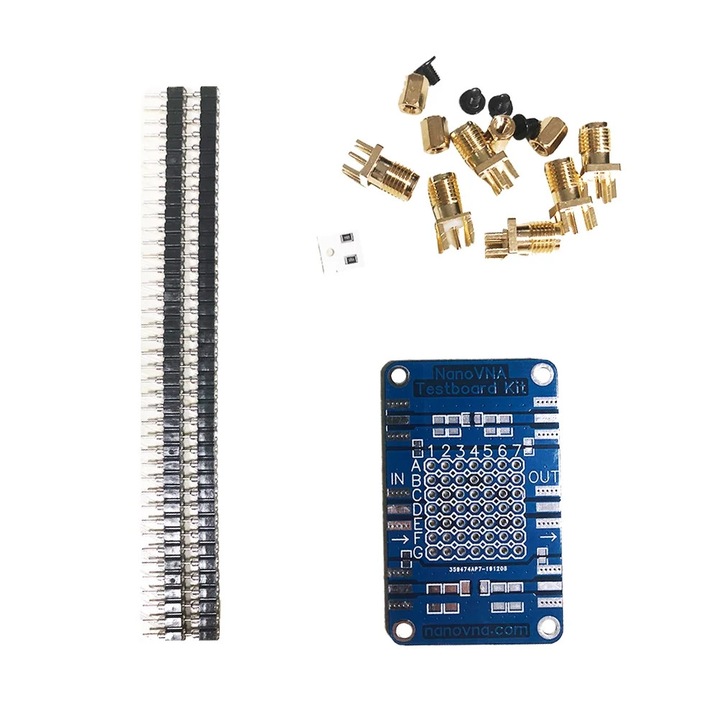 Placa test NanoVNA kit, 13x8x2.5cm, albastru, accesorii electronice auto