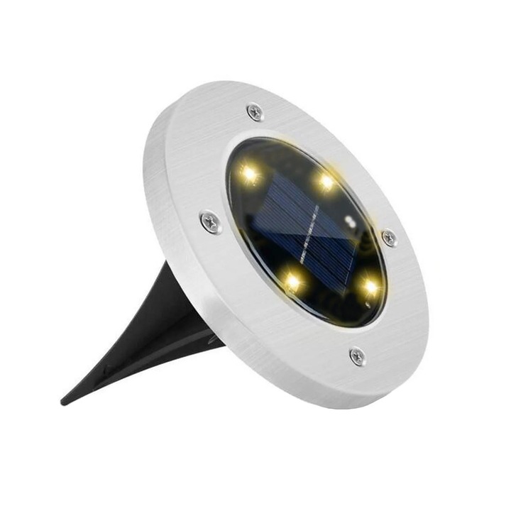 Соларни лампи YANYXR, 4 LED, матово черно, 10x10см