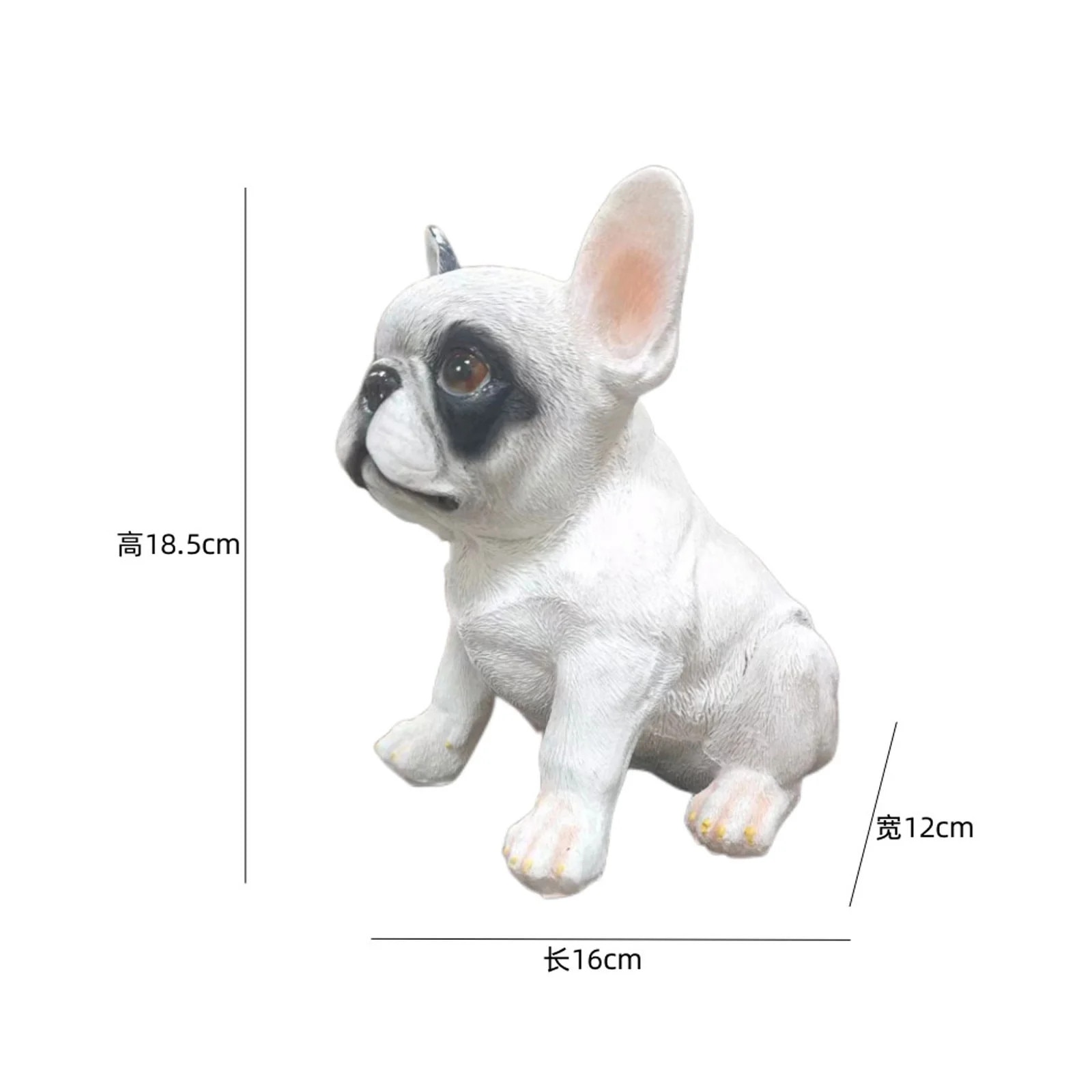Statueta decorativa Bulldog Francez din rasina, model realist