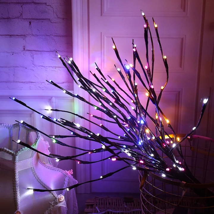 LED лампа клонка върба YANYXR 30 инча 20 крушки топло бяло многоцветно